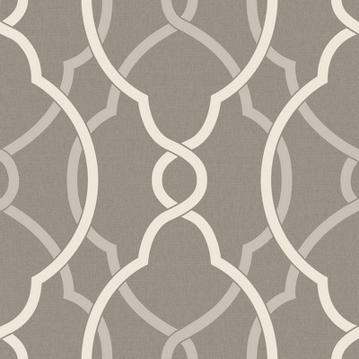 Brewster Wallcovering Sausalito Grey Lattice Wallpaper Grey
