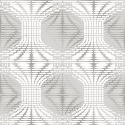 Brewster Wallcovering Optic Silver Geometric Wallpaper Silver