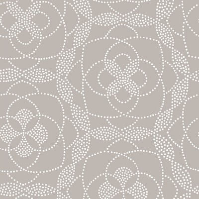 Brewster Wallcovering Cosmos Light Grey Dot Wallpaper Light Grey