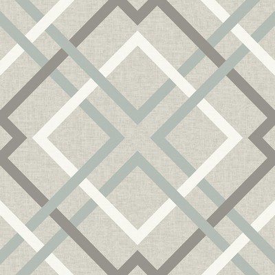 Brewster Wallcovering Saltire Taupe Plaid Wallpaper Taupe