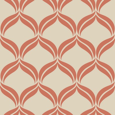 Brewster Wallcovering Petals Orange Ogee Wallpaper Orange
