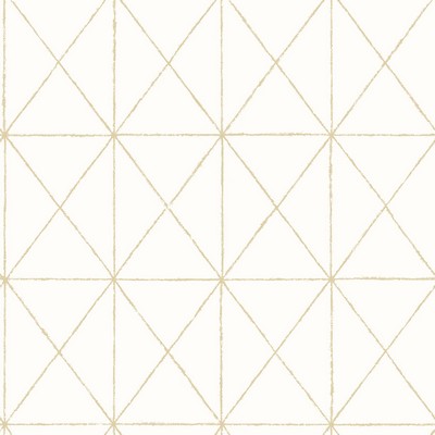 Brewster Wallcovering Intersection Gold Geometric Wallpaper Gold