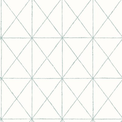 Brewster Wallcovering Intersection Turquoise Geometric Wallpaper Turquoise