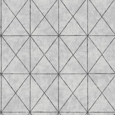 Brewster Wallcovering Intersection Silver Geometric Wallpaper Silver