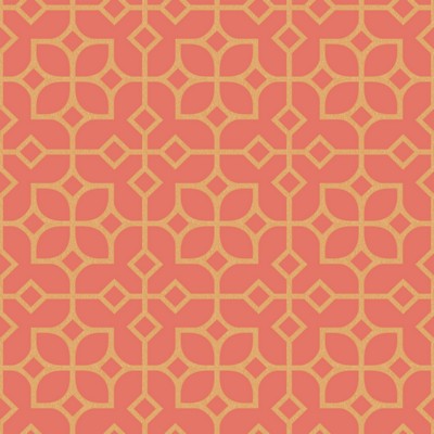 Brewster Wallcovering Maze Orange Tile Wallpaper Orange