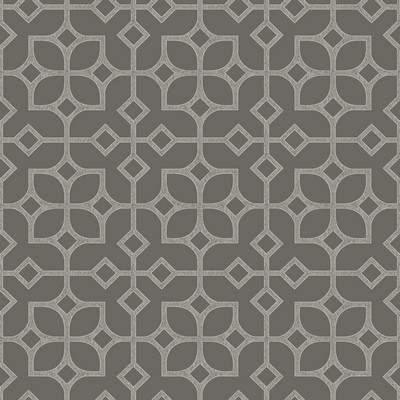 Brewster Wallcovering Maze Grey Tile Wallpaper Grey