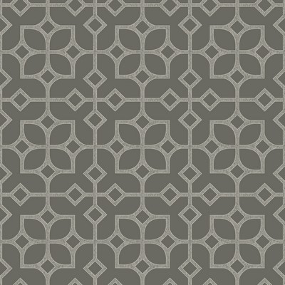 Brewster Wallcovering Maze Grey Tile Wallpaper Grey