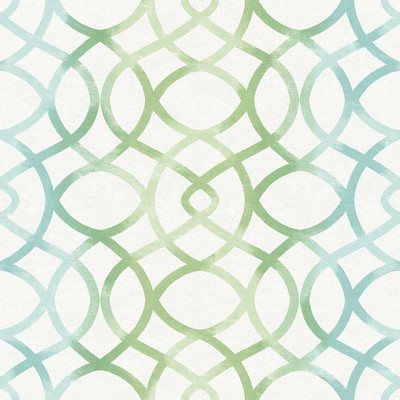 Brewster Wallcovering Twister Aquamarine Trellis Wallpaper Aquamarine