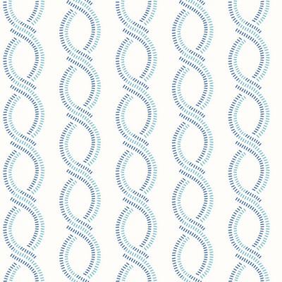 Brewster Wallcovering Helix Blue Stripe Wallpaper Blue