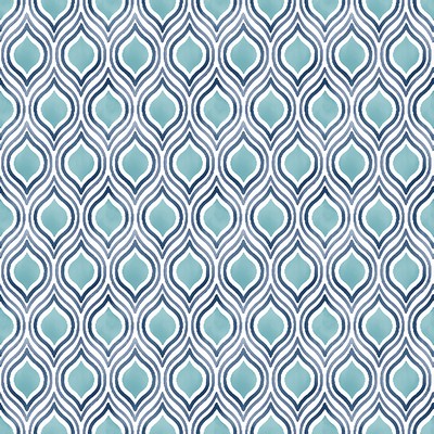 Brewster Wallcovering Plume Turquoise Ogee Wallpaper Turquoise