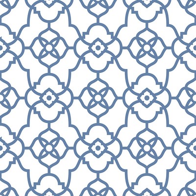 Brewster Wallcovering Atrium Blue Trellis Wallpaper Blue