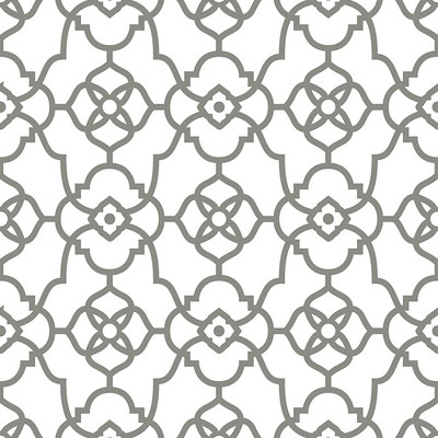 Brewster Wallcovering Atrium Grey Trellis Wallpaper Grey