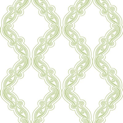 Brewster Wallcovering Harmony Green Ogee Wallpaper Green