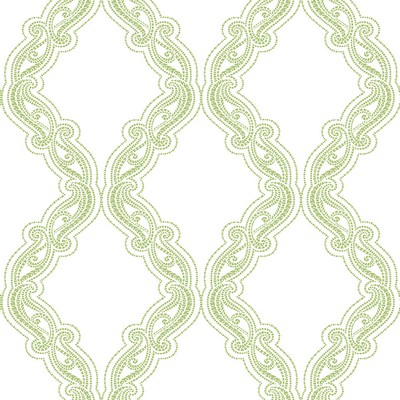 Brewster Wallcovering Harmony Green Ogee Wallpaper Green