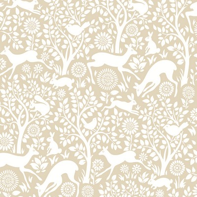 Brewster Wallcovering Meadow Taupe Animals Wallpaper Taupe