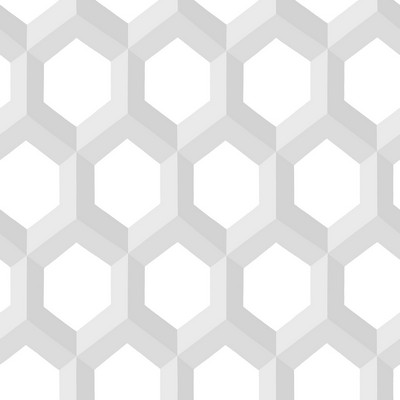 Brewster Wallcovering Hex Grey Geometric Wallpaper Grey