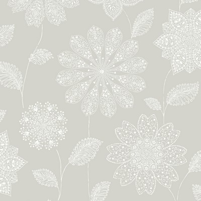 Brewster Wallcovering Panache Taupe Floral Wallpaper Taupe