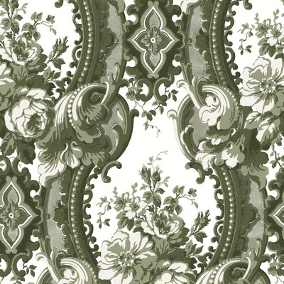 Brewster Wallcovering Dreamer Green Damask Wallpaper Green