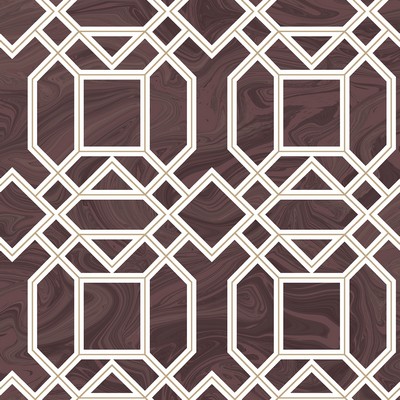 Brewster Wallcovering Daphne Maroon Trellis Wallpaper Maroon