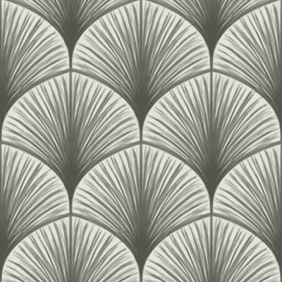 Brewster Wallcovering Dusk Grey Frond Wallpaper Grey