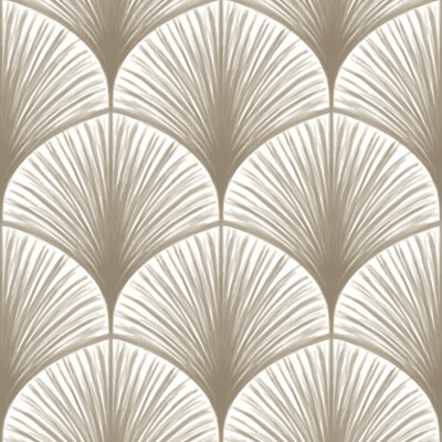 Brewster Wallcovering Dusk Taupe Frond Wallpaper Taupe