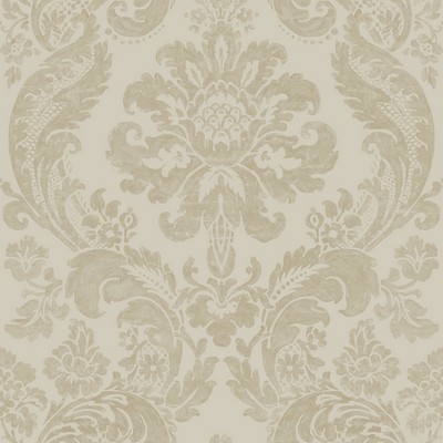 Brewster Wallcovering Shadow Khaki Damask Wallpaper Khaki