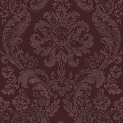 Brewster Wallcovering Shadow Merlot Damask Wallpaper Merlot
