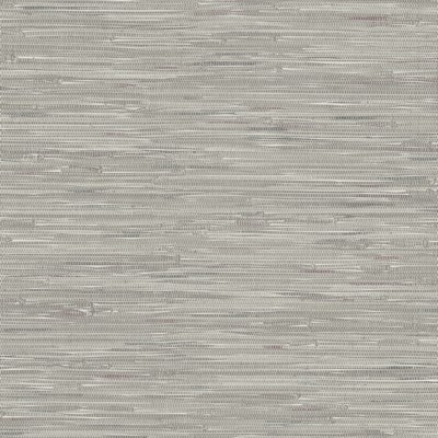 Brewster Wallcovering Maytal Grey Faux Grasscloth Wallpaper Grey