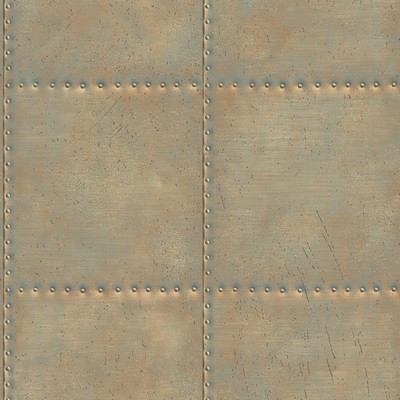 Brewster Wallcovering Indium Bronze Sheet Metal Wallpaper Bronze