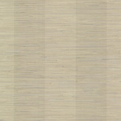 Brewster Wallcovering Pasadena Grey Grasscloth Stripe Wallpaper Grey