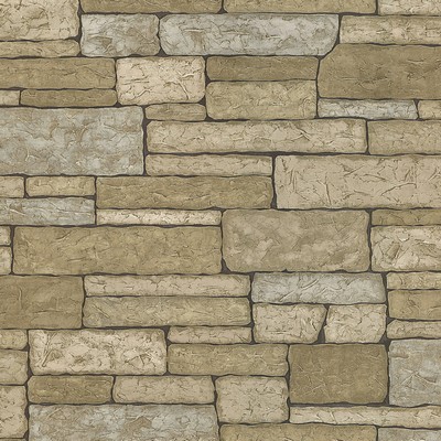 Brewster Wallcovering Madeline Grey Stone Texture Wallpaper Grey