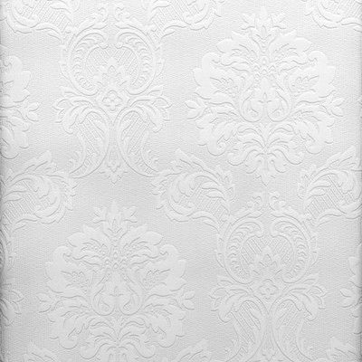 Brewster Wallcovering Plouf Paintable Damask Wallpaper Paintable