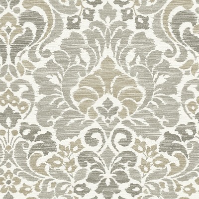 Brewster Wallcovering Garden of Eden Taupe Damask Wallpaper Taupe