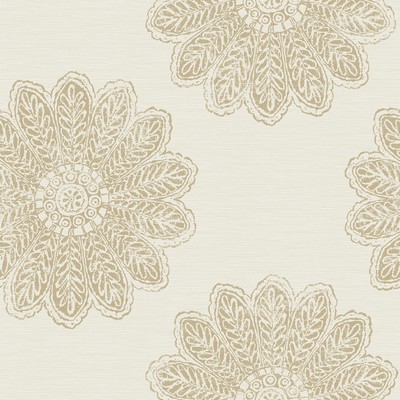 Brewster Wallcovering Sol Light Brown Medallion Wallpaper Light Brown