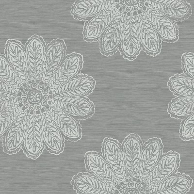 Brewster Wallcovering Sol Slate Medallion Wallpaper Slate