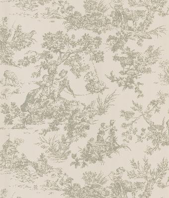 Brewster Wallcovering Limoges Taupe Toile Taupe