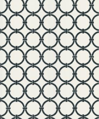 Brewster Wallcovering Lazo White Round Chain Link White