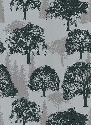 Brewster Wallcovering Forest Silver Trees Silver