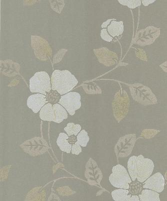 Brewster Wallcovering Poppy Taupe Modern Floral Taupe