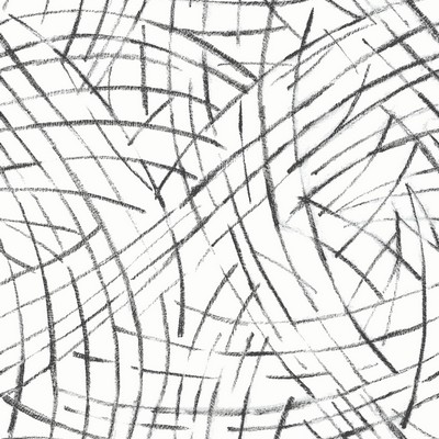 Brewster Wallcovering Willy Nilly Black Brushstrokes Wallpaper Black