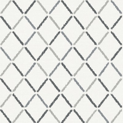 Brewster Wallcovering Allotrope Charcoal Linen Geometric Wallpaper Charcoal