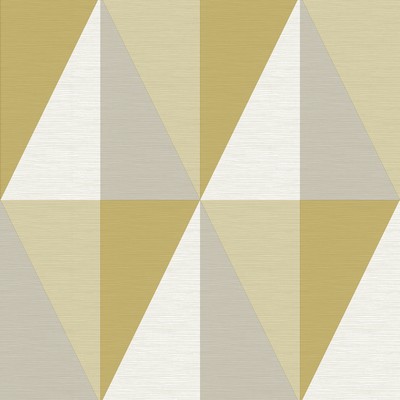 Brewster Wallcovering Aspect Yellow Geometric Faux Grasscloth Wallpaper Yellow