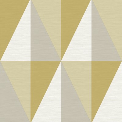 Brewster Wallcovering Aspect Yellow Geometric Faux Grasscloth Wallpaper Yellow