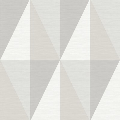 Brewster Wallcovering Aspect Grey Geometric Faux Grasscloth Wallpaper Grey