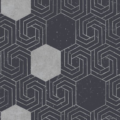 Brewster Wallcovering Momentum Navy Geometric Wallpaper Navy