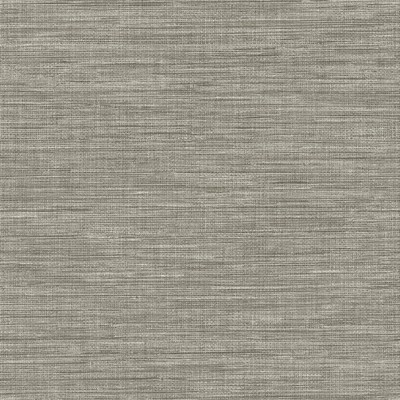Brewster Wallcovering Exhale Grey Faux Grasscloth Wallpaper Grey