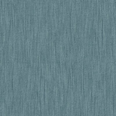 Brewster Wallcovering Chenille Blue Faux Linen Wallpaper Blue