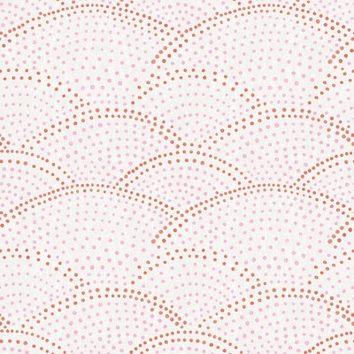 Brewster Wallcovering Bennett Pink Dotted Scallop Wallpaper Pink