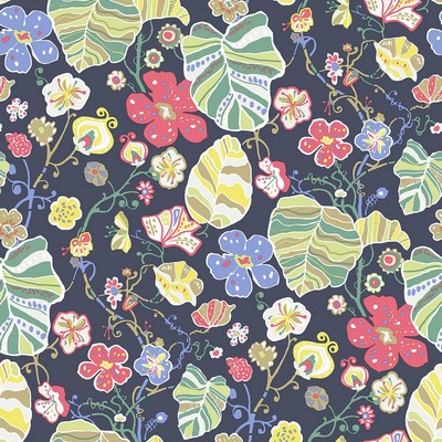 Brewster Wallcovering Gwyneth Navy Floral Wallpaper Navy