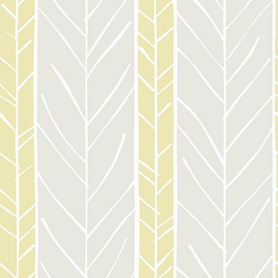 Brewster Wallcovering Lottie Yellow Stripe Wallpaper Yellow